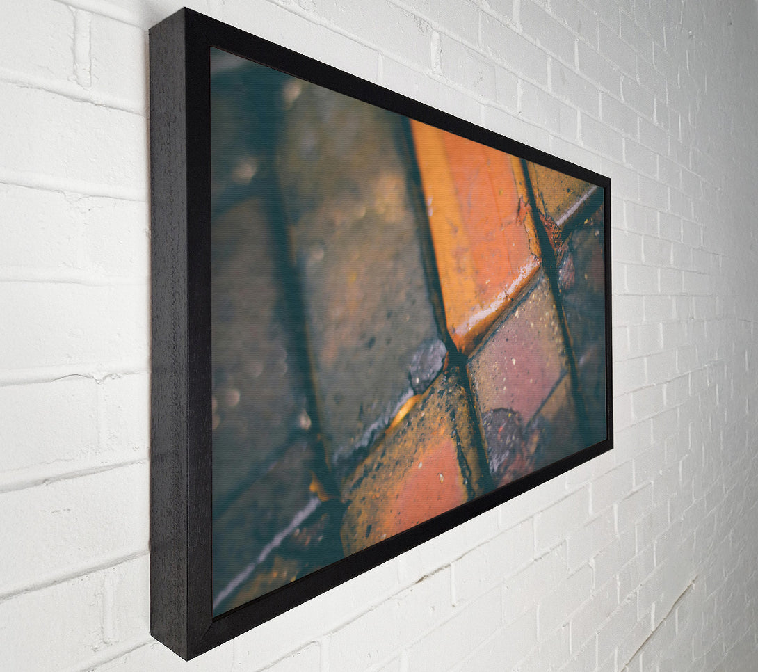  A Canvas Print of Rusty Brick Orange Canvas Art