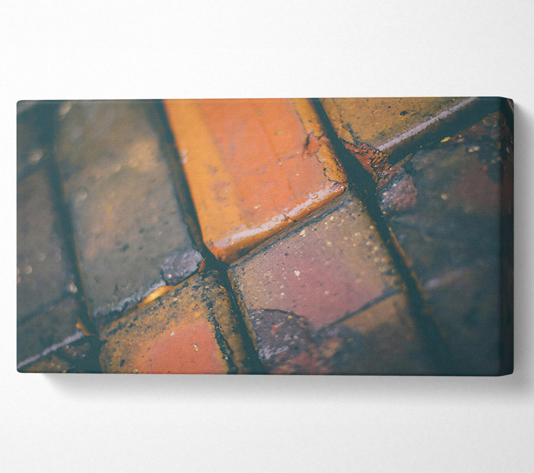  A Canvas Print of Rusty Brick Orange Canvas Art