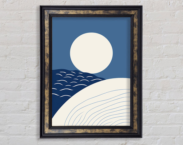 The Moon Curve Framed Print
