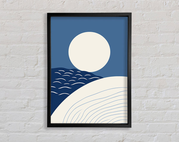 The Moon Curve Framed Print