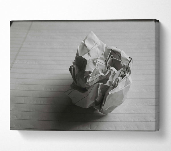  A Canvas Print of White Crumpled Paper Ball Canvas Art