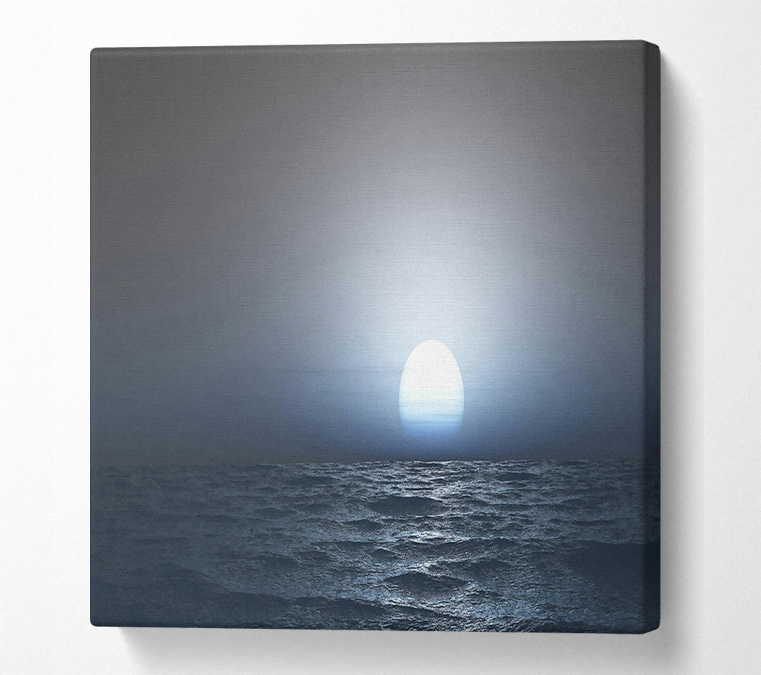  A Canvas Print of Blue Horizon Glow Canvas Art