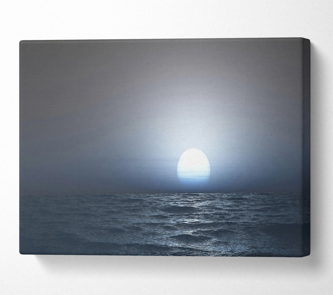  A Canvas Print of Blue Horizon Glow Canvas Art