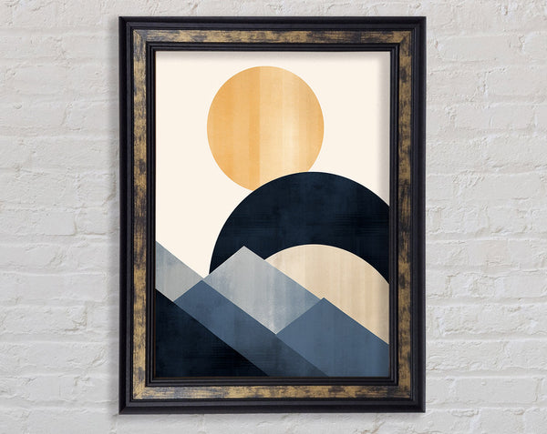 The Mountain And Sun Peak Framed Print