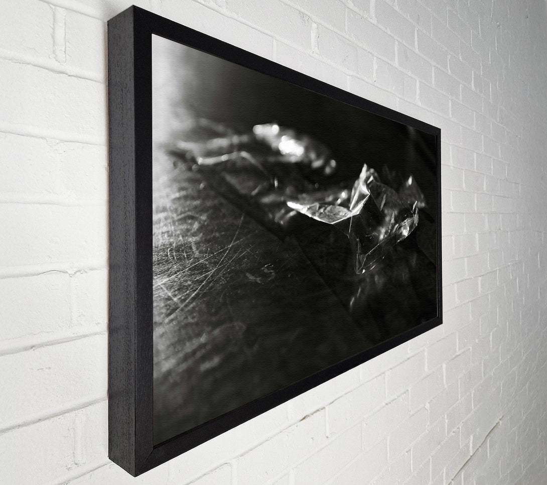  A Canvas Print of Silver Crinkled Plastic Canvas Wall Art