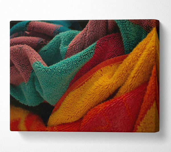  A Canvas Print of Turquoise Fuzzy Layers Canvas Print