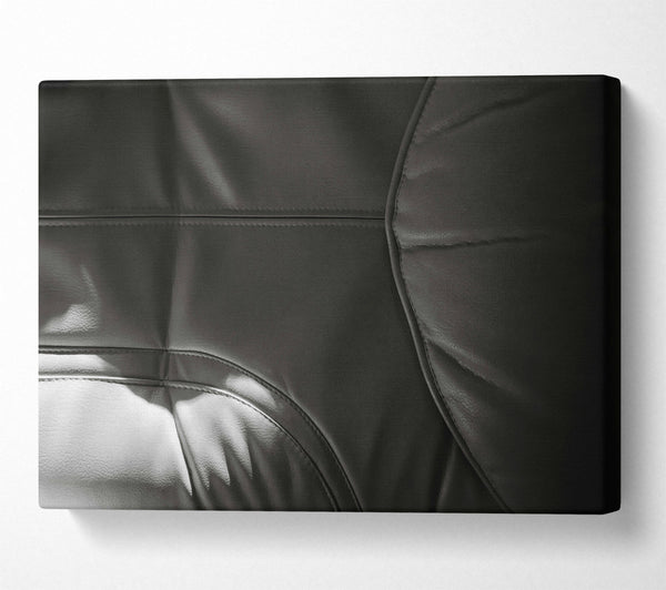  A Canvas Print of Gray Leather Stitches Canvas Art