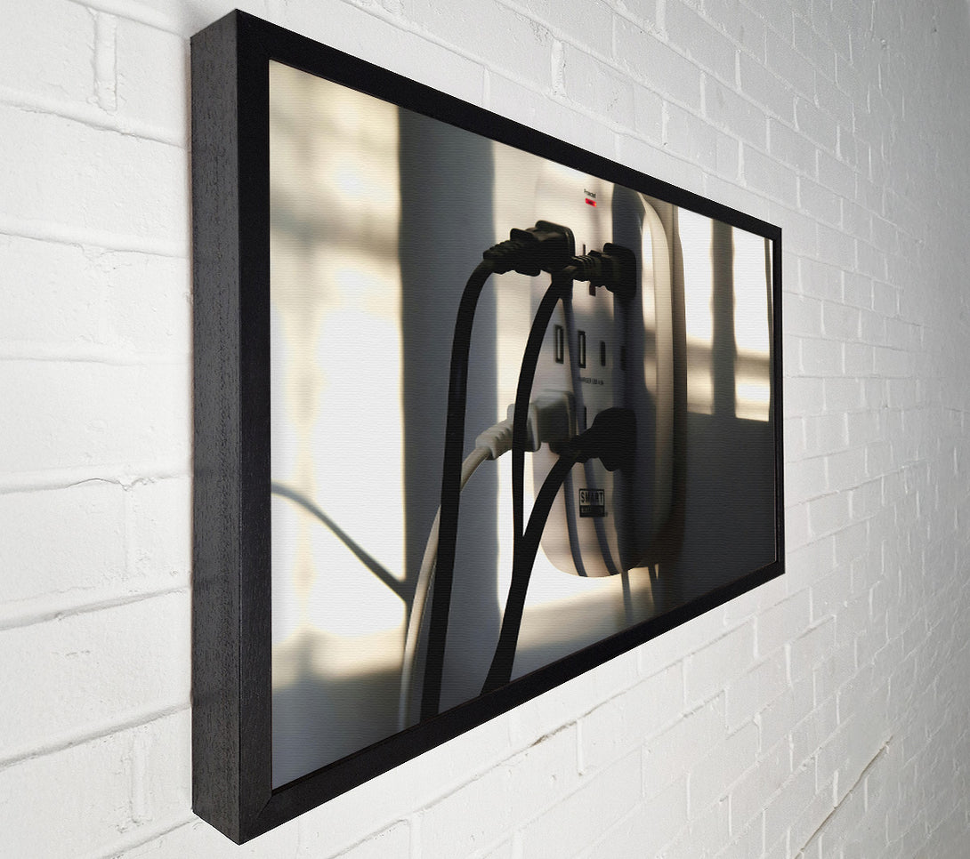  A Canvas Print of Beige Window Shadows Canvas Print