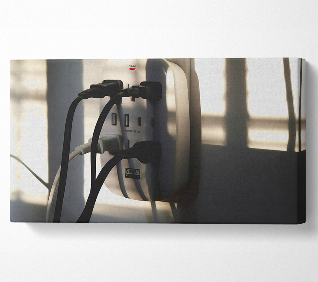  A Canvas Print of Beige Window Shadows Canvas Print