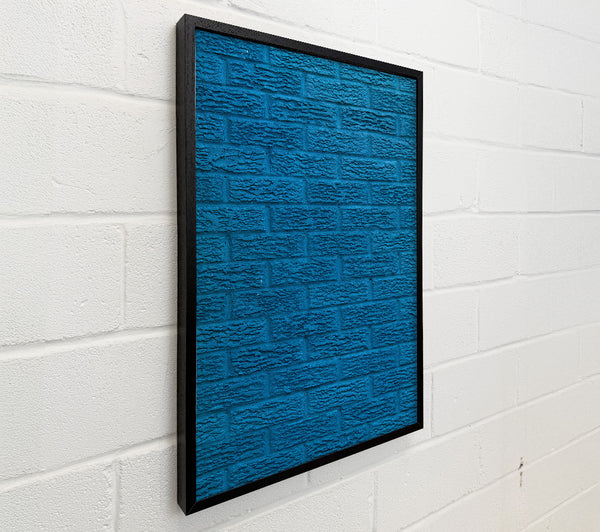 Deep Blue Brick Wall