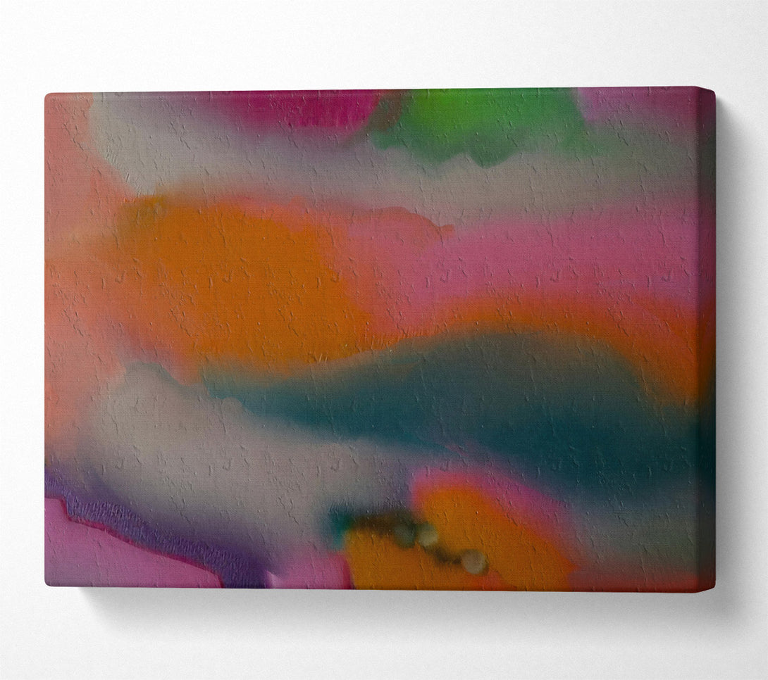  A Canvas Print of Orange Abstract Flow Canvas Art