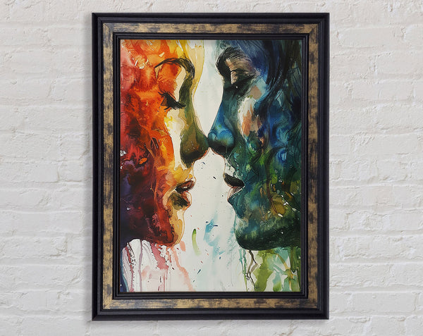 The Passion Faces Framed Print