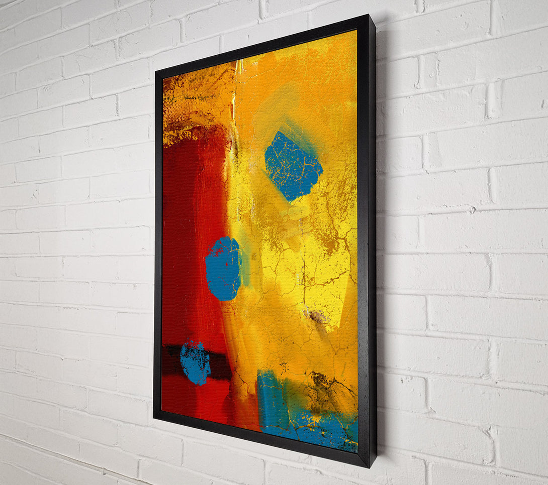  A Canvas Print of Golden Abstract Splattering Canvas Art
