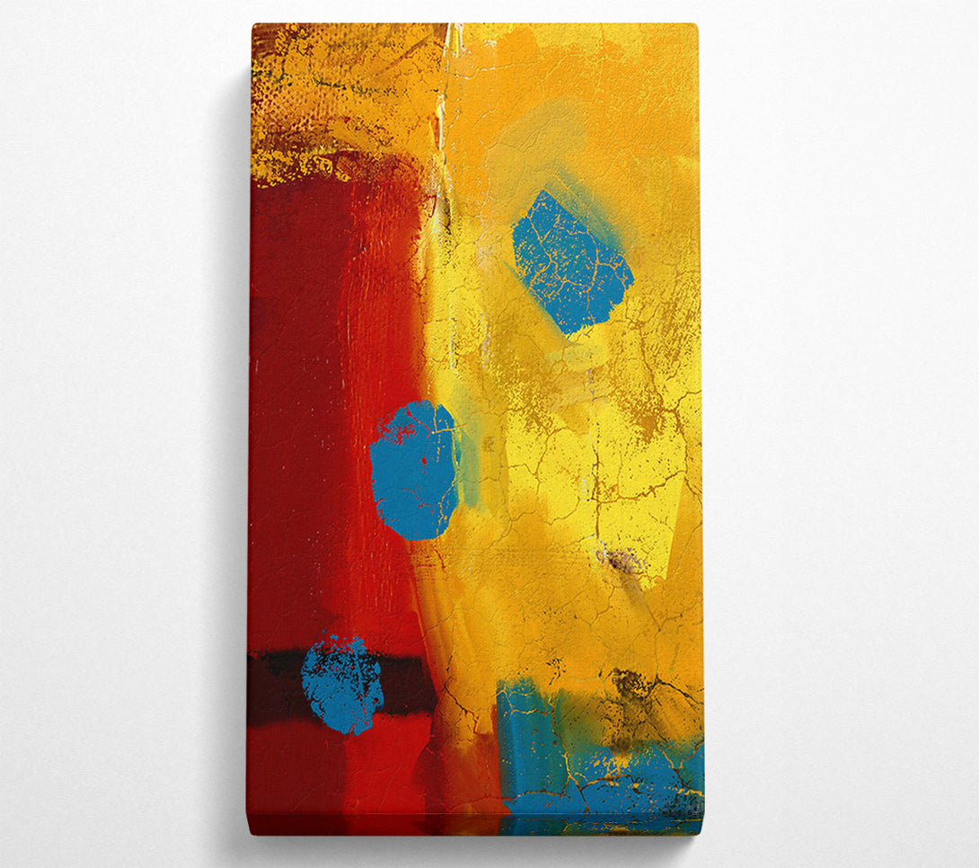  A Canvas Print of Golden Abstract Splattering Canvas Art