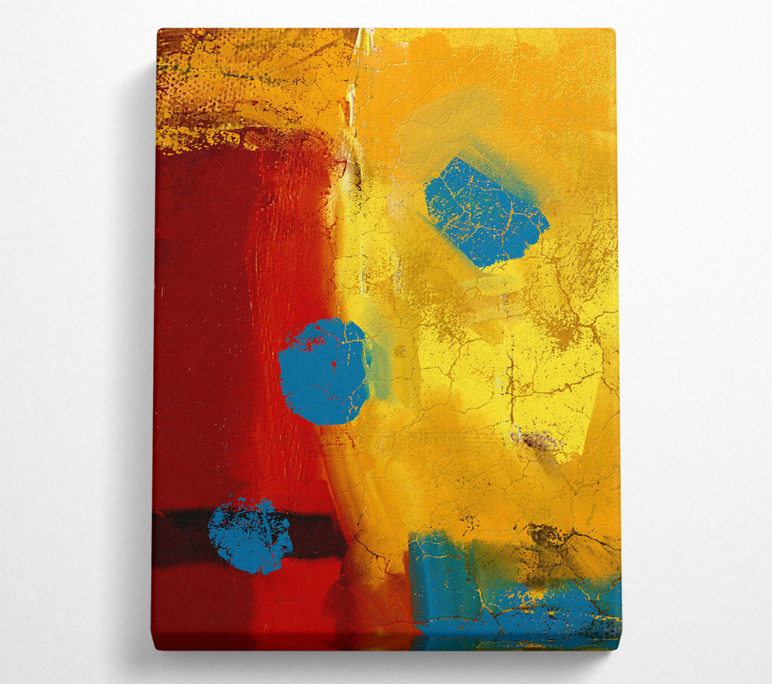  A Canvas Print of Golden Abstract Splattering Canvas Art