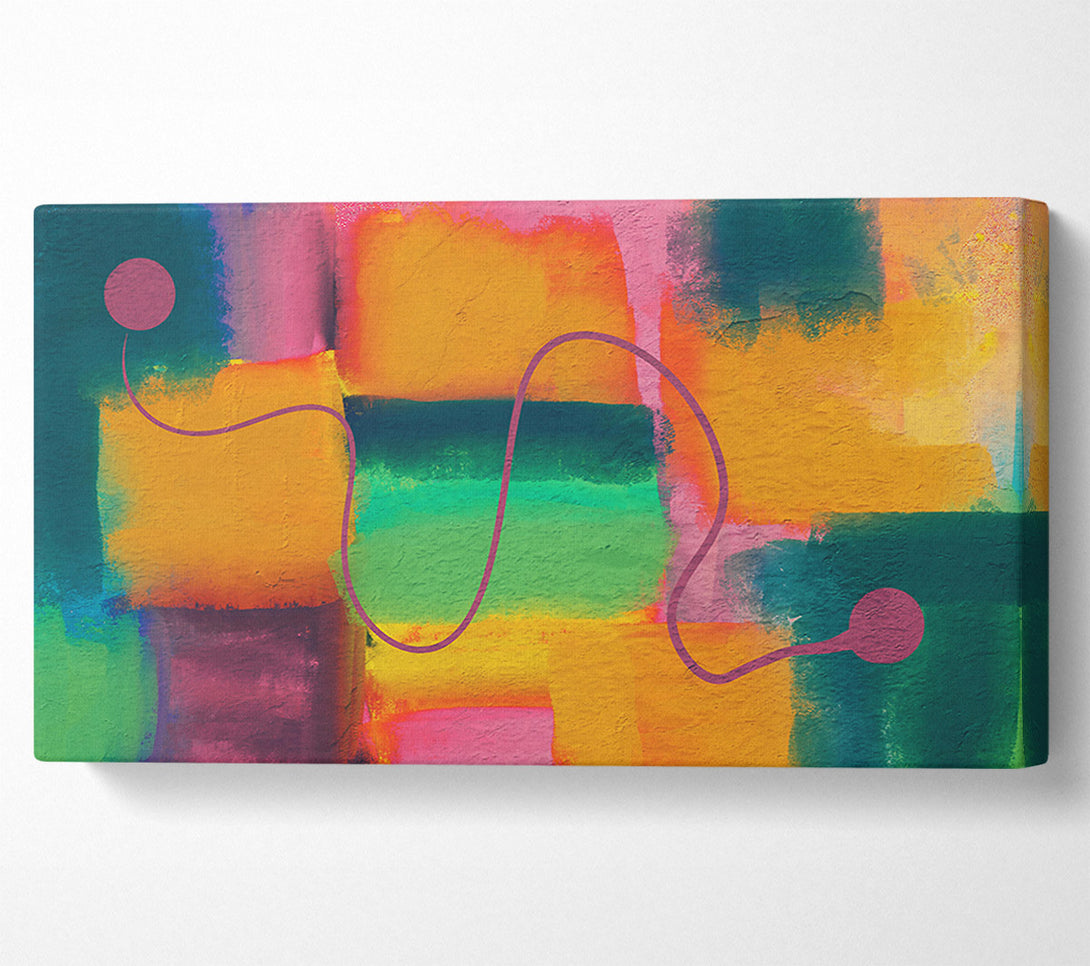  A Canvas Print of Orange Abstract Journey Canvas Wall Art