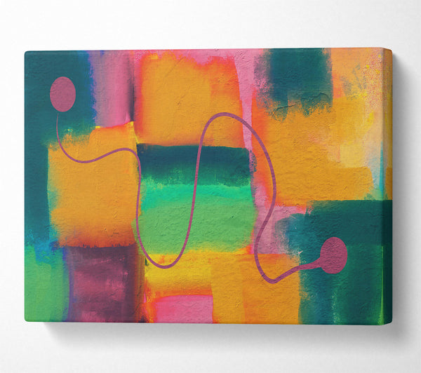  A Canvas Print of Orange Abstract Journey Canvas Wall Art