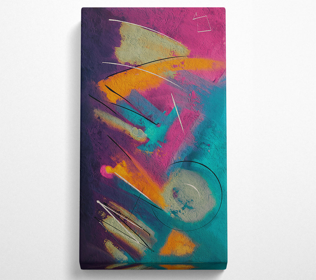  A Canvas Print of Teal Abstract Lines Canvas Art