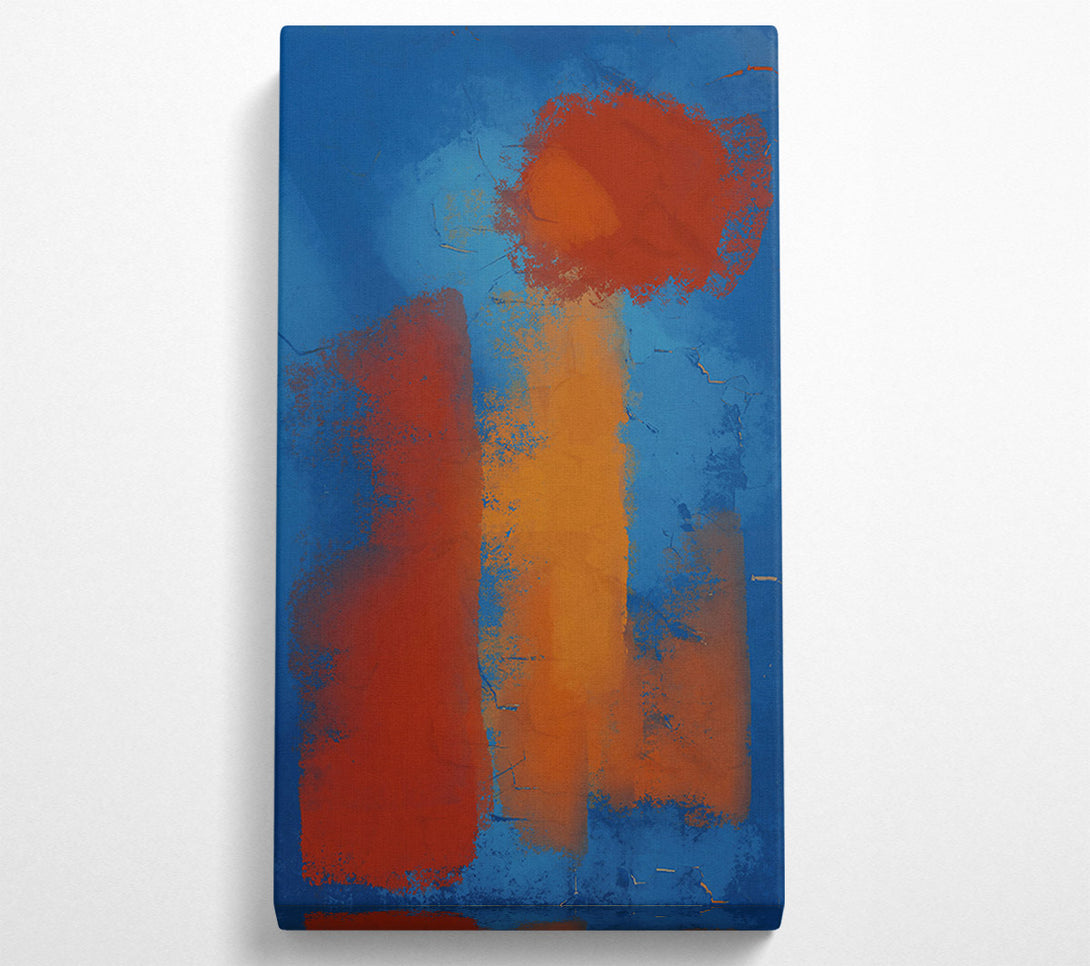  A Canvas Print of Blue Hues Of Orange Canvas Print