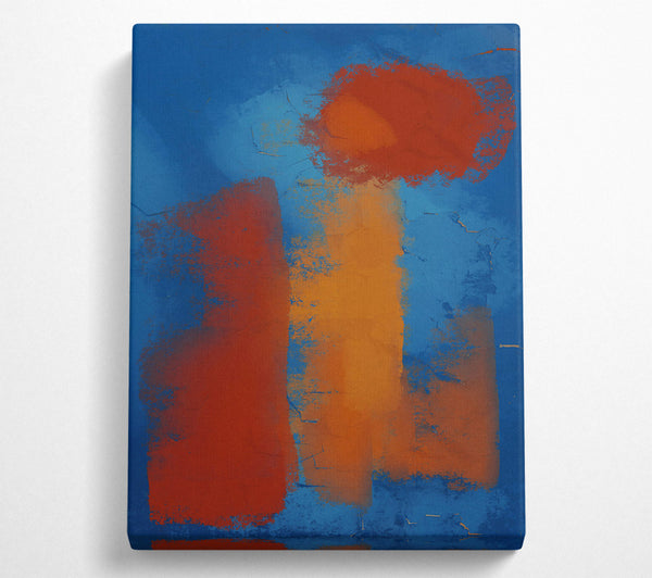  A Canvas Print of Blue Hues Of Orange Canvas Print