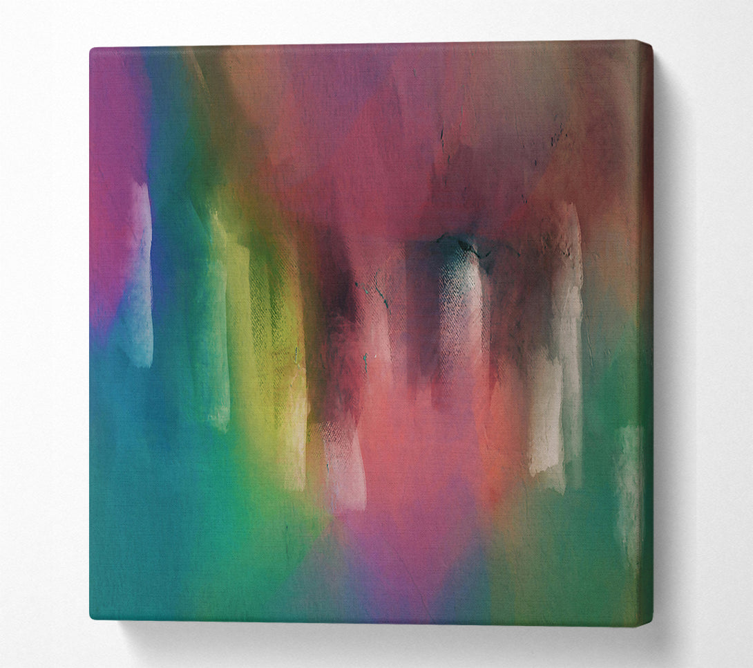 A Canvas Print of Crimson And Green Hues Canvas Wall Art