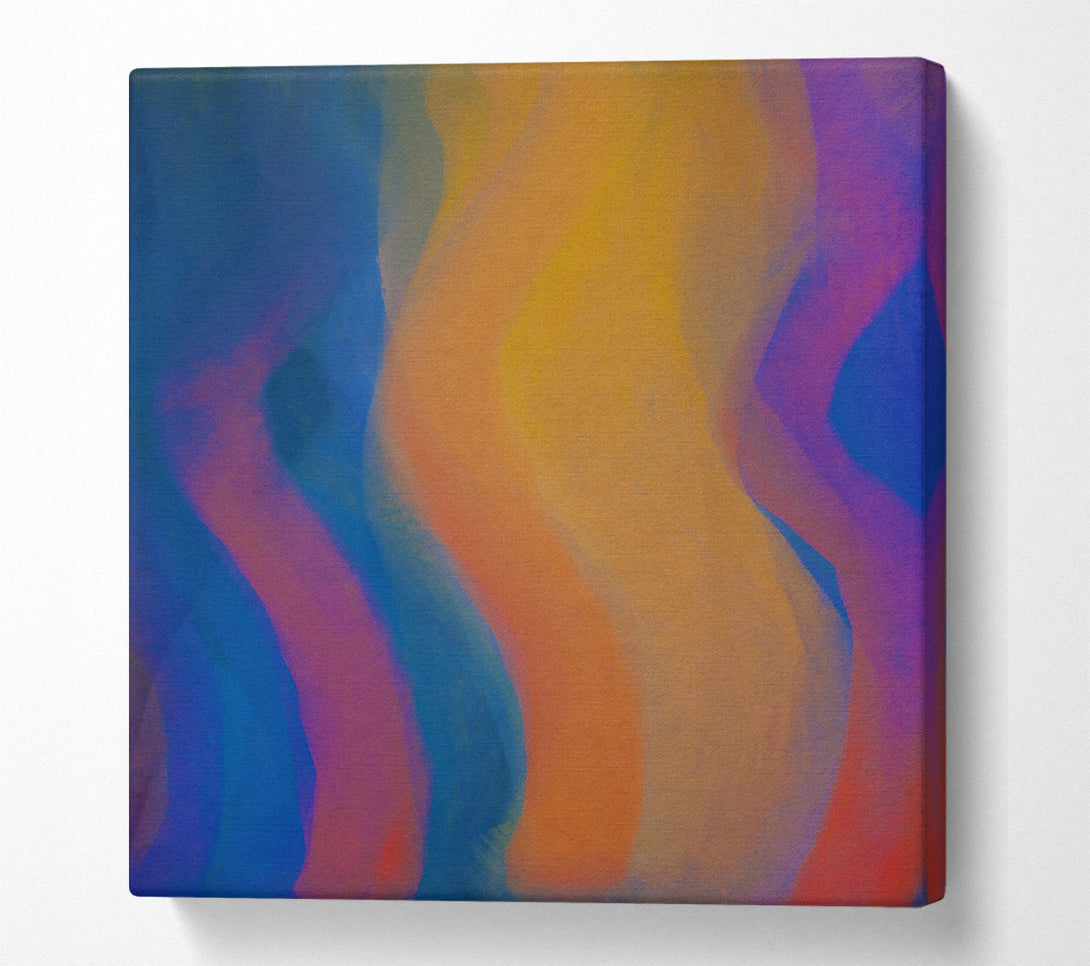  A Canvas Print of Orange Hues Of Flowing Canvas Print