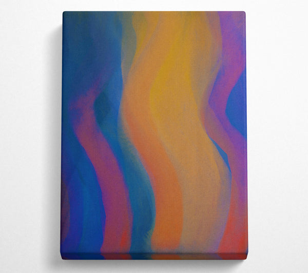  A Canvas Print of Orange Hues Of Flowing Canvas Print