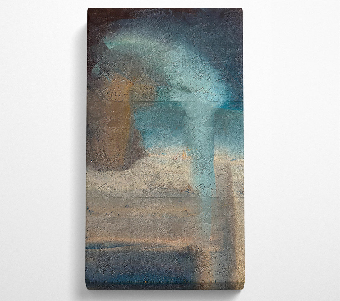  A Canvas Print of Teal Abstract Layers Canvas Art
