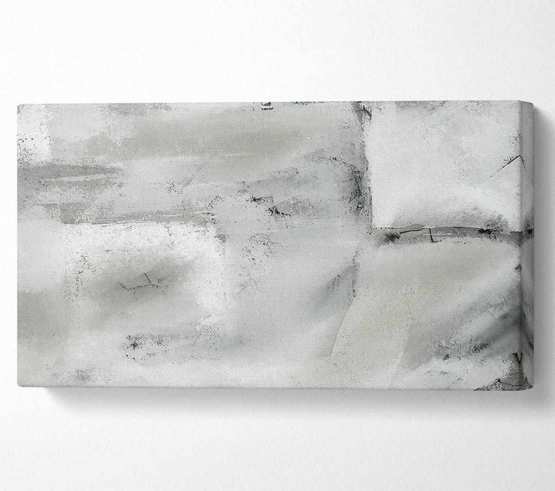  A Canvas Print of Silver And Grey Abstract Canvas Wall Art