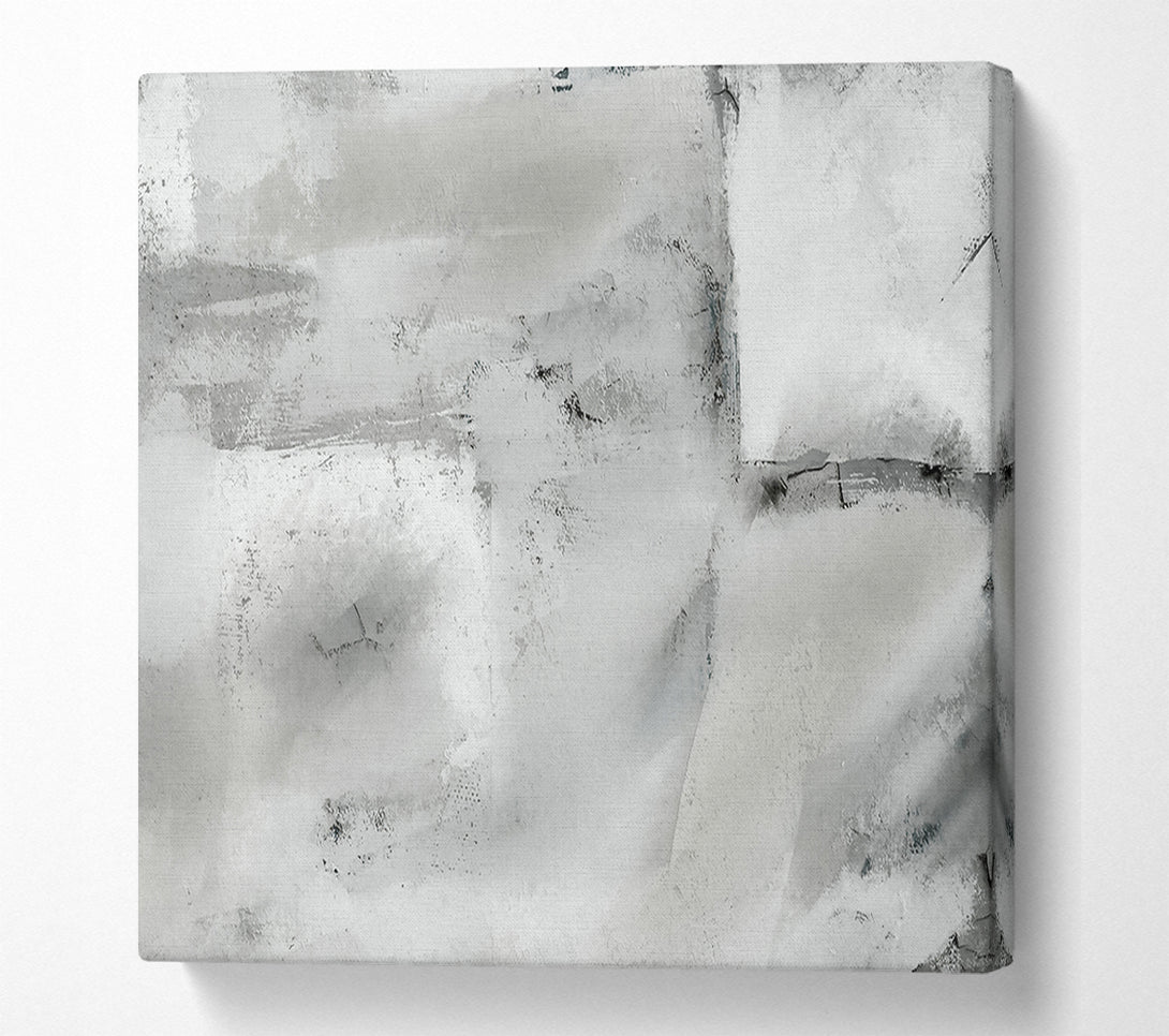  A Canvas Print of Silver And Grey Abstract Canvas Wall Art