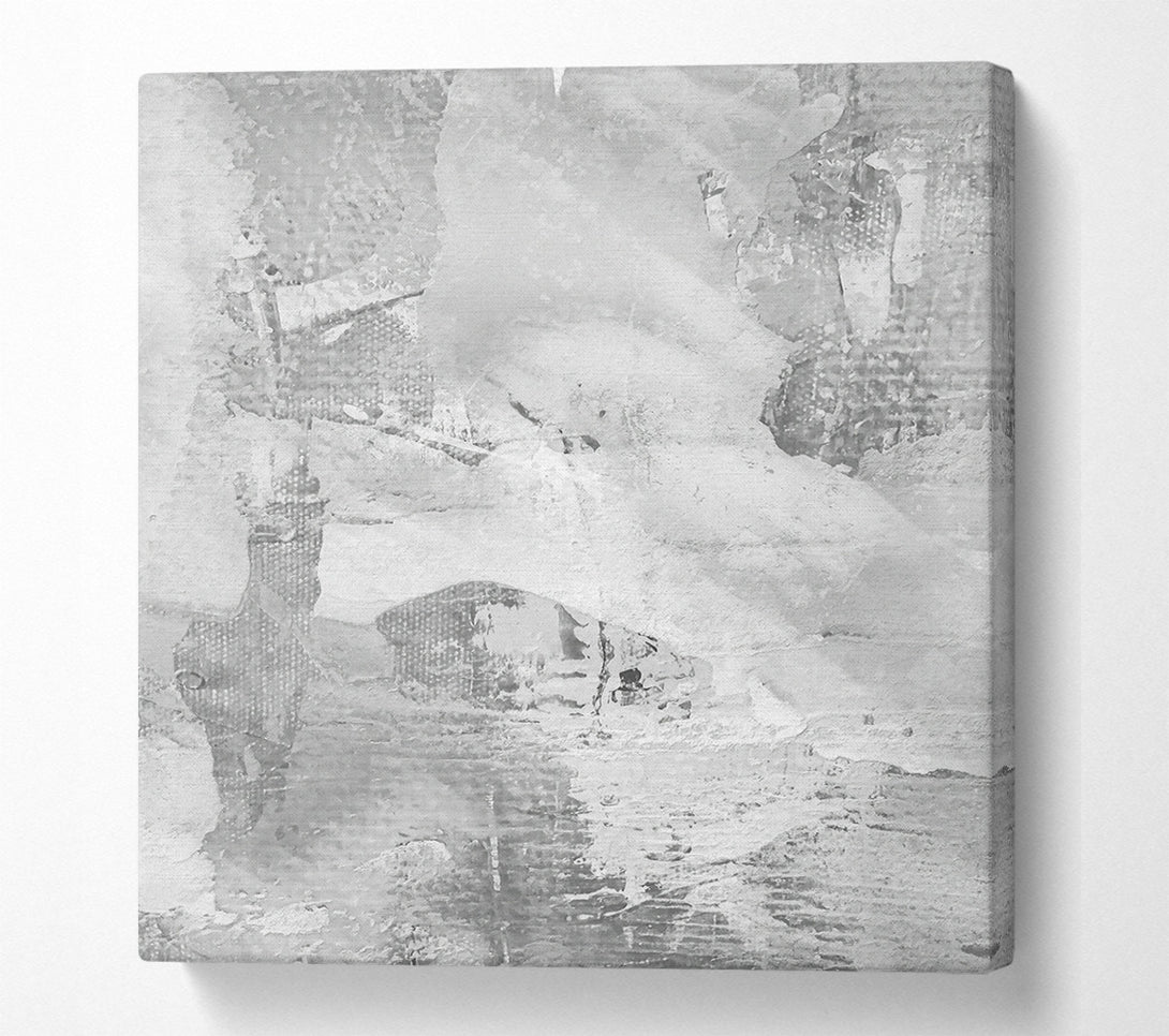  A Canvas Print of Silver Abstract Landscape Canvas Wall Art