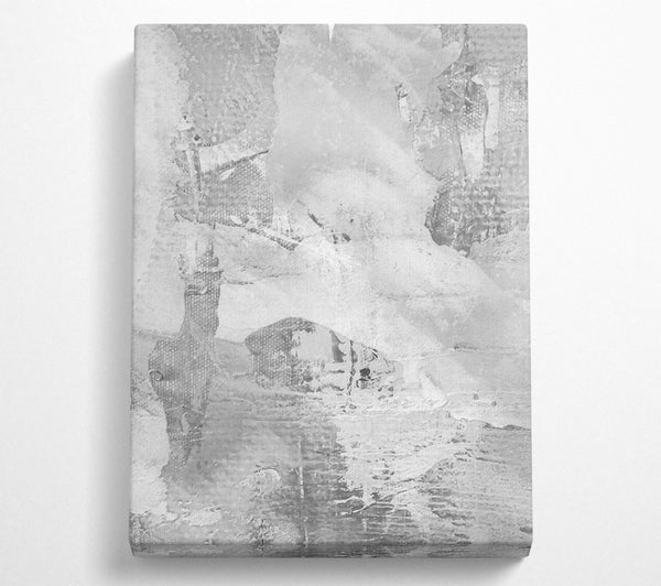  A Canvas Print of Silver Abstract Landscape Canvas Wall Art