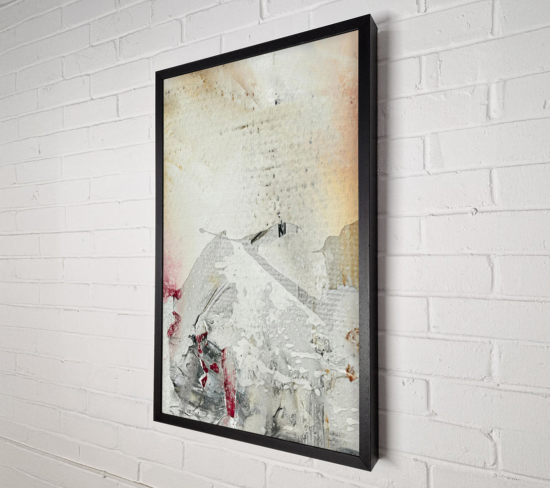  A Canvas Print of Crimson & White Abstract Canvas Wall Art