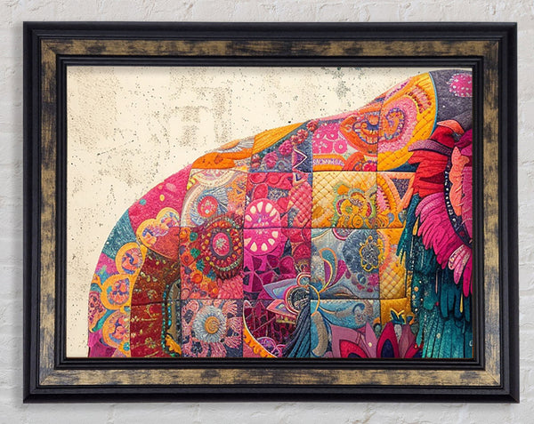 The Quilt Mammoth Framed Print