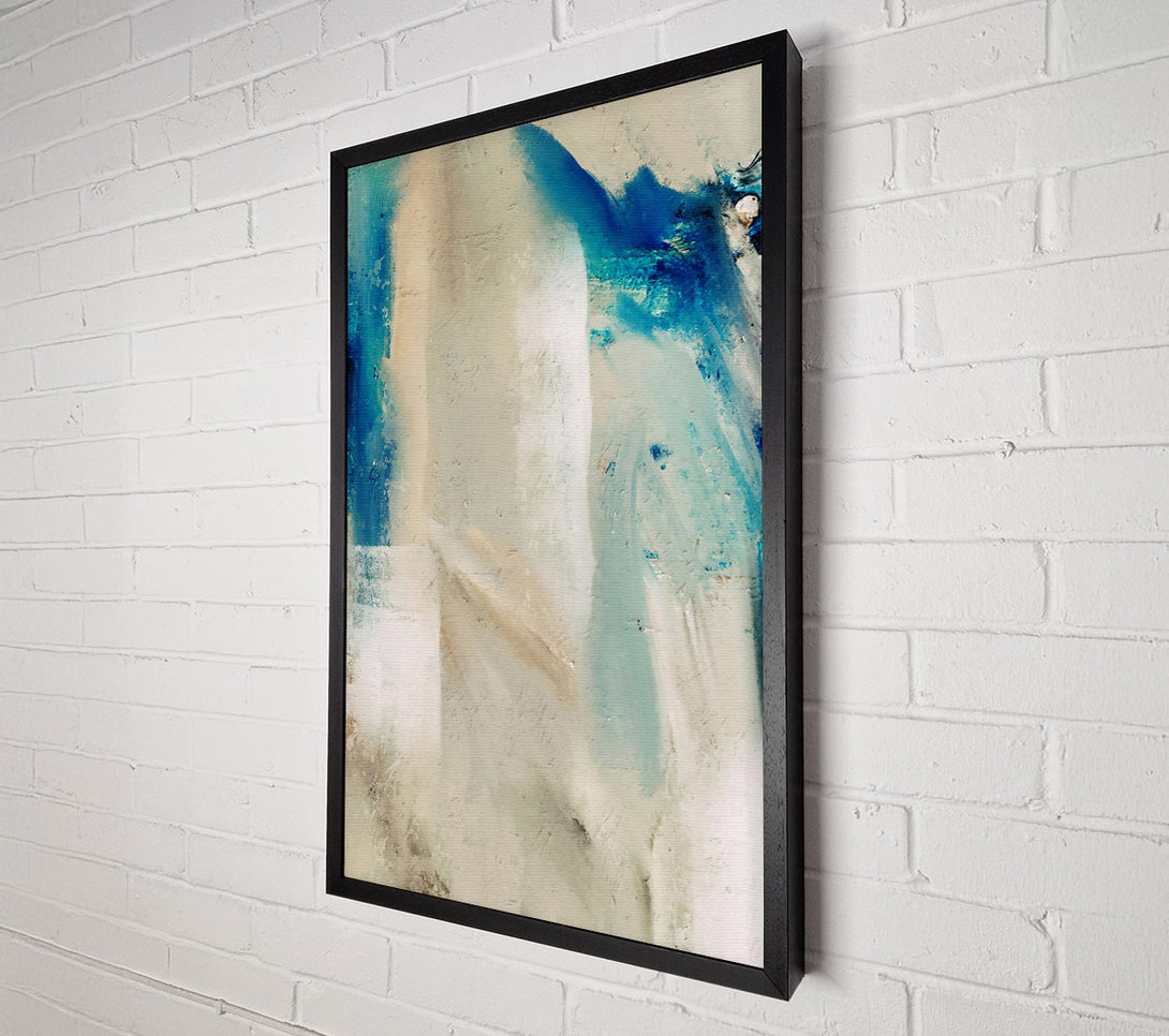 A Canvas Print of Blue And Beige Abstract Canvas Print