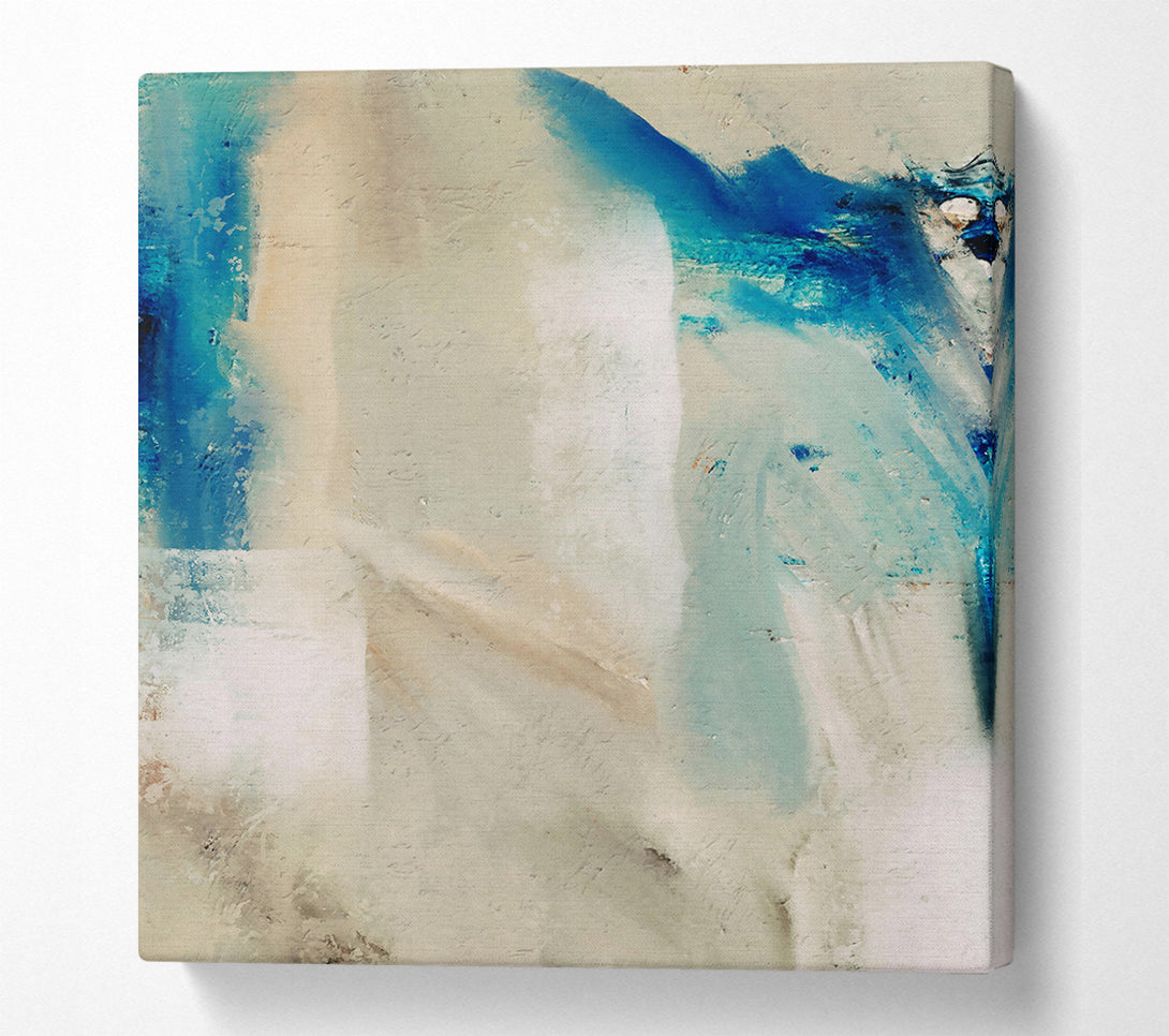  A Canvas Print of Blue And Beige Abstract Canvas Print