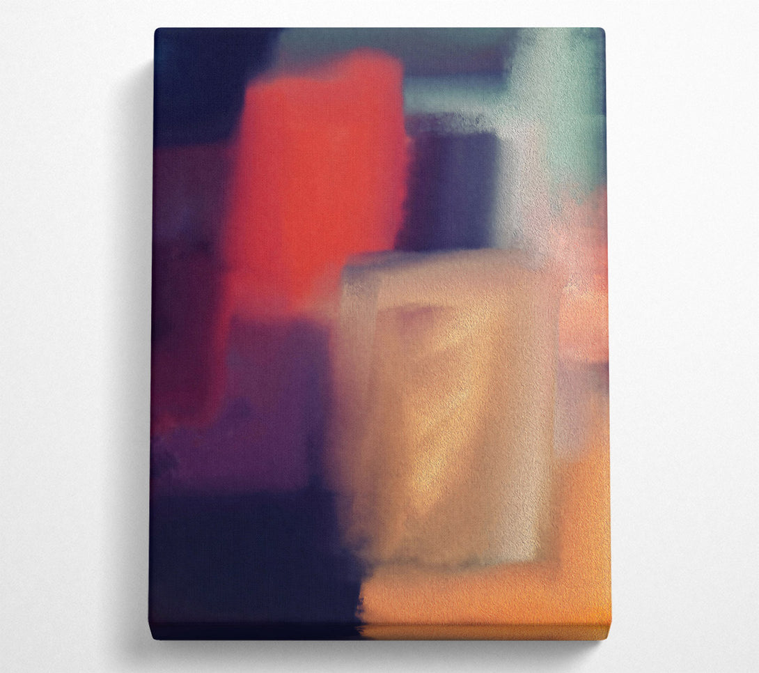  A Canvas Print of Orange Abstract Forms Canvas Art