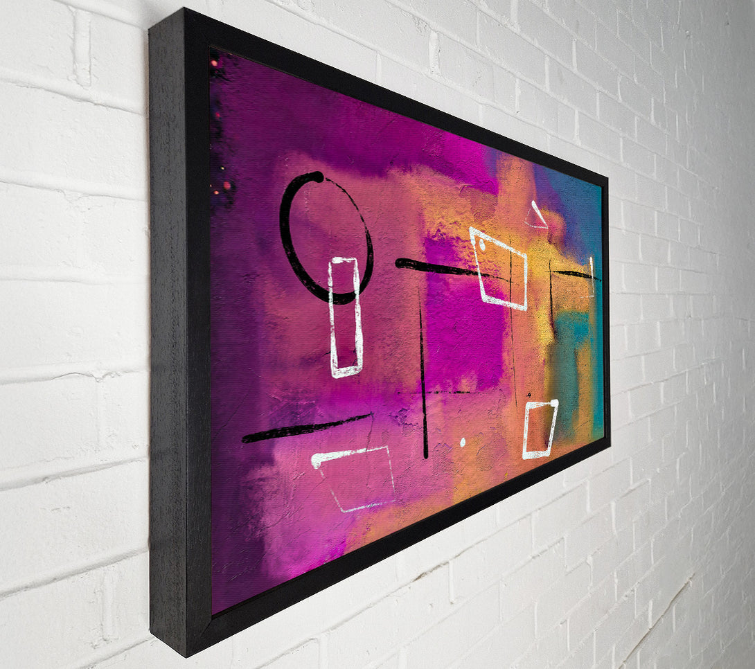  A Canvas Print of Fuchsia Geometric Hues Canvas Wall Art
