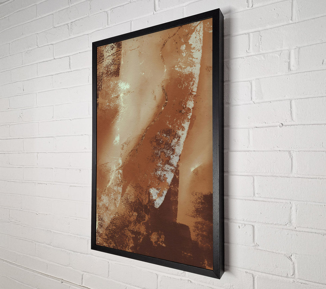  A Canvas Print of Golden Brown Abstract Canvas Wall Art