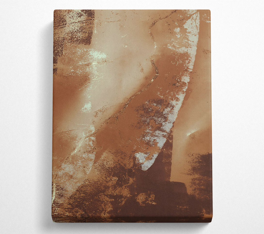  A Canvas Print of Golden Brown Abstract Canvas Wall Art