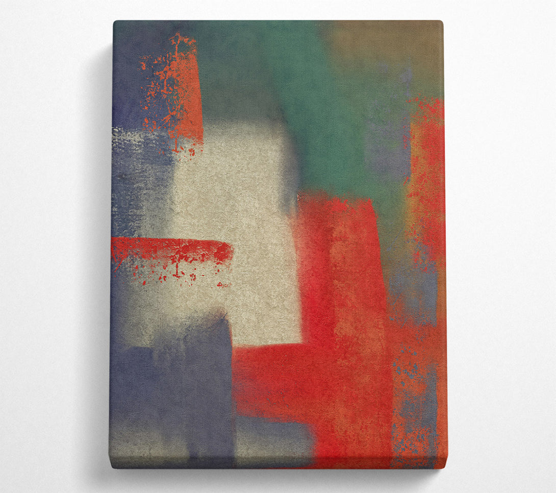  A Canvas Print of Crimson Abstract Form Canvas Wall Art