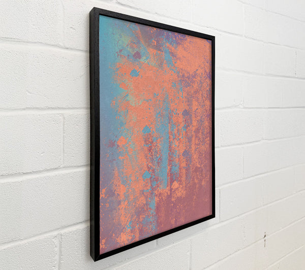 Coral And Cyan Abstract