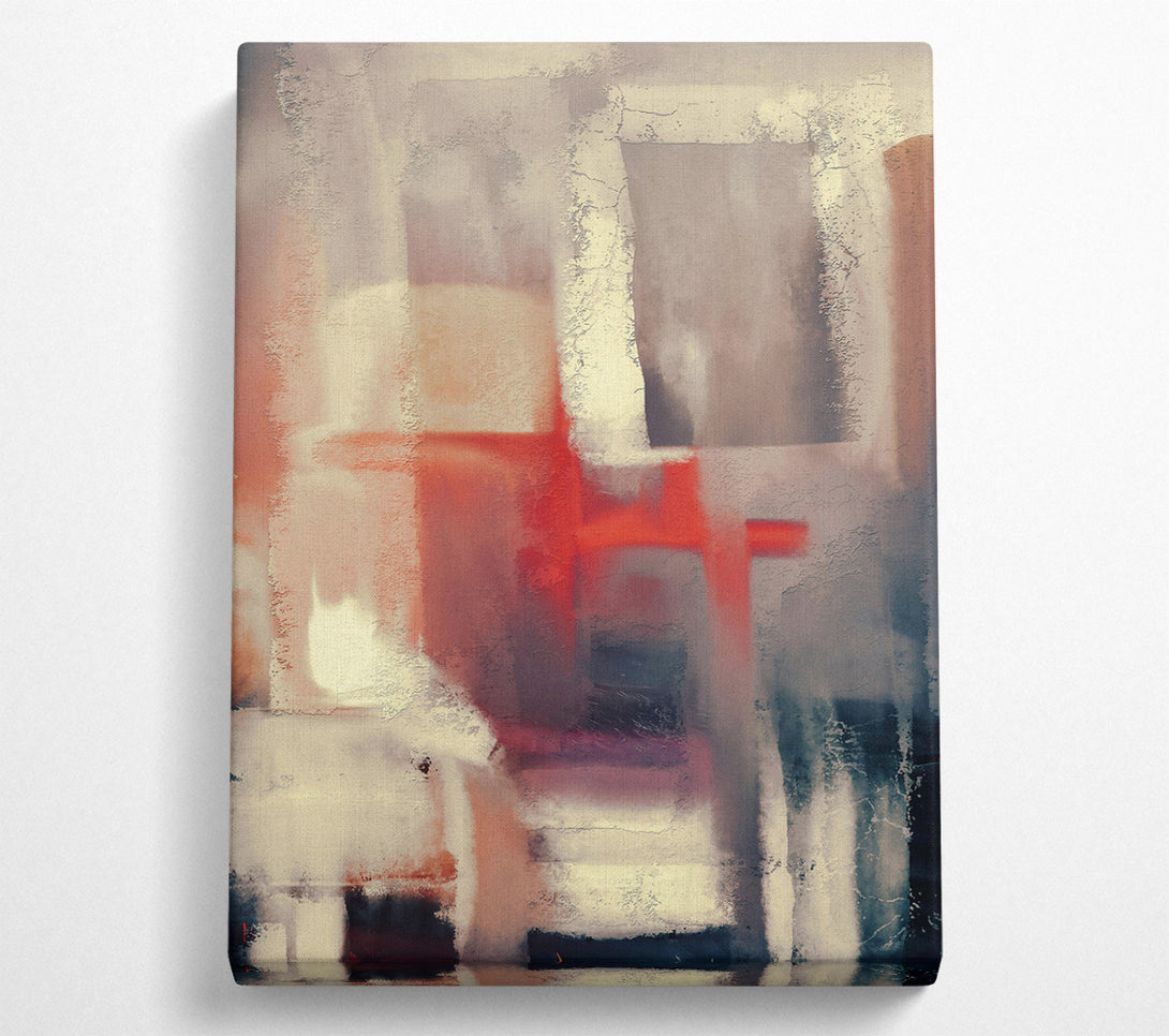  A Canvas Print of Crimson Abstract Shapes Canvas Art