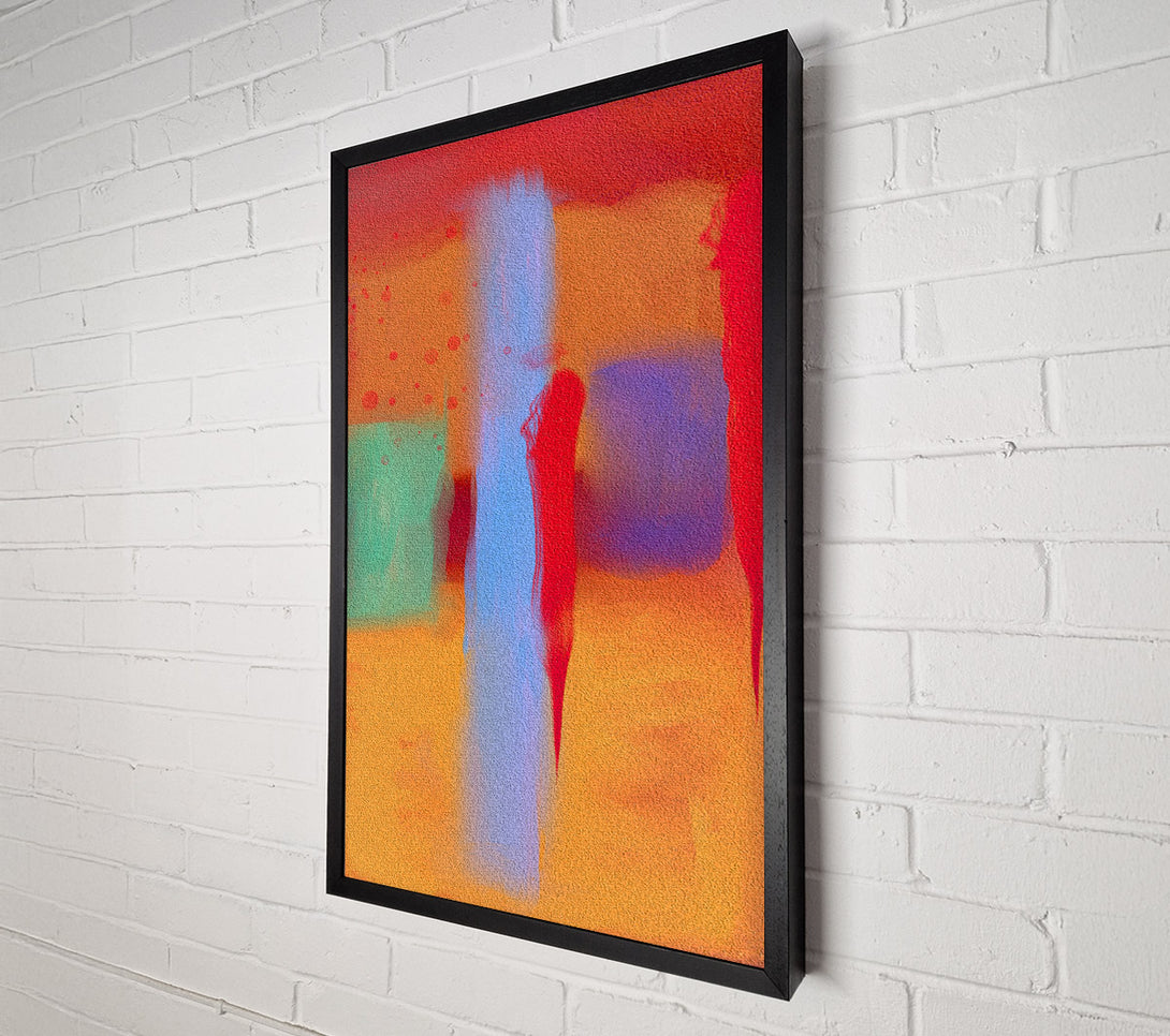  A Canvas Print of Orange Brushstrokes Abstract Canvas Wall Art