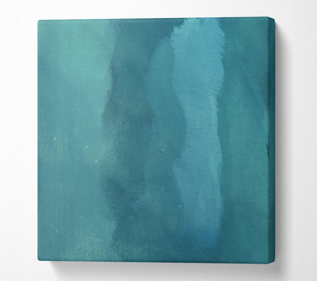 A Canvas Print of Teal Abstract Study Canvas Print