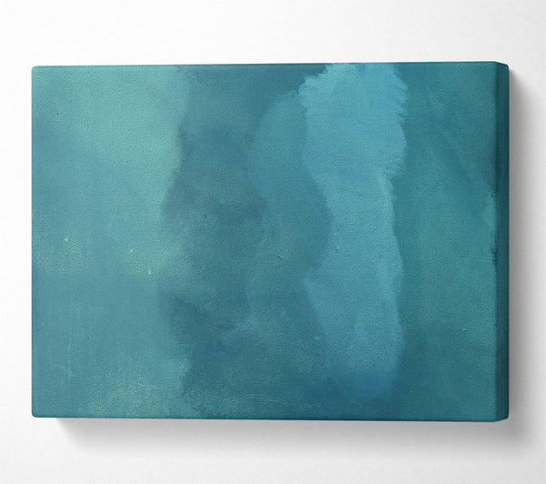  A Canvas Print of Teal Abstract Study Canvas Print
