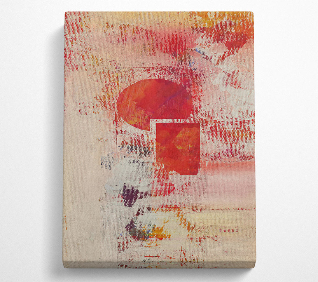 A Canvas Print of Crimson Abstract Forms Canvas Print