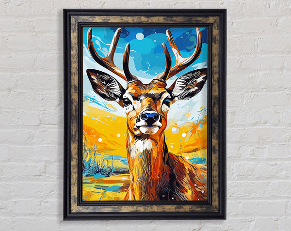 The Stag Stare Framed Print