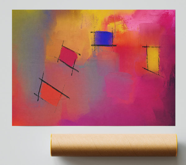 Magenta Abstract Shapes