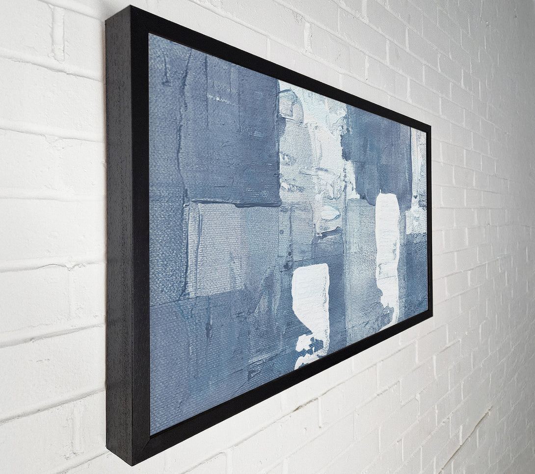  A Canvas Print of Sombre Blue Abstract Canvas Art